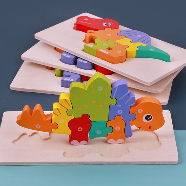 Wooden 3D Dino Puzzle